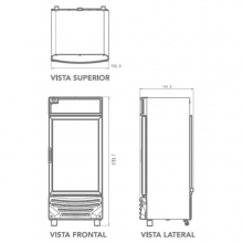 Refrigerador RV18 Dimensiones