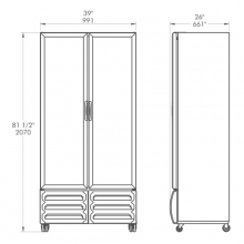 Refrigerador-FORTE-V25 Dimensiones